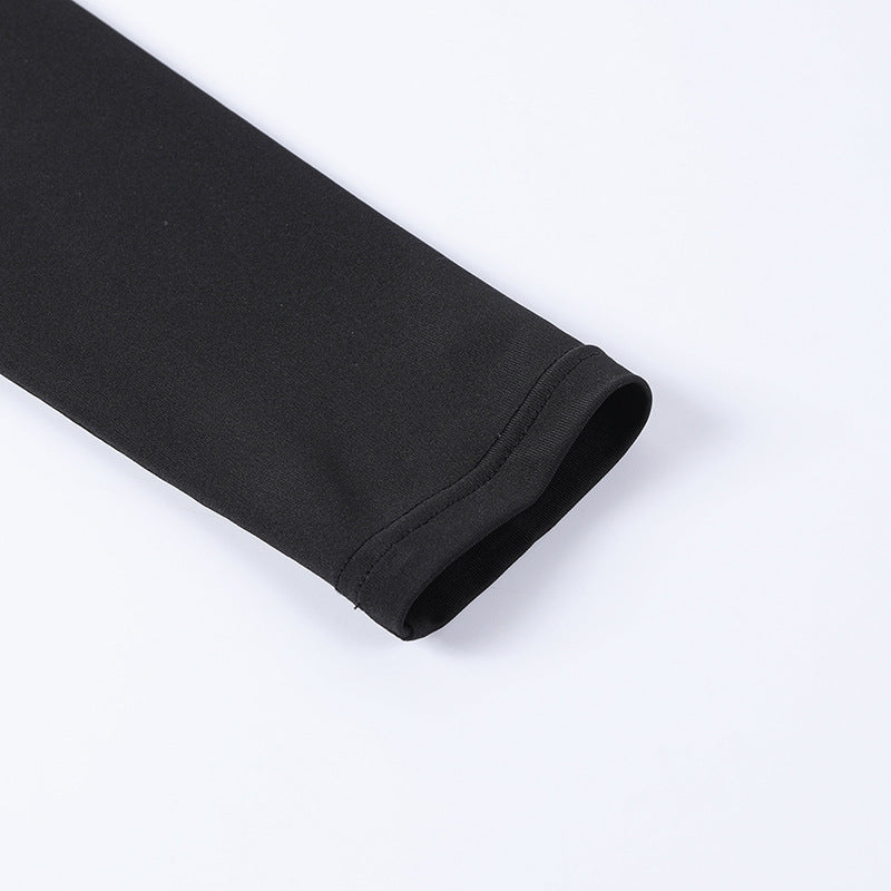 Knit Shorts Set - Long Sleeve Two-Piece Outfit