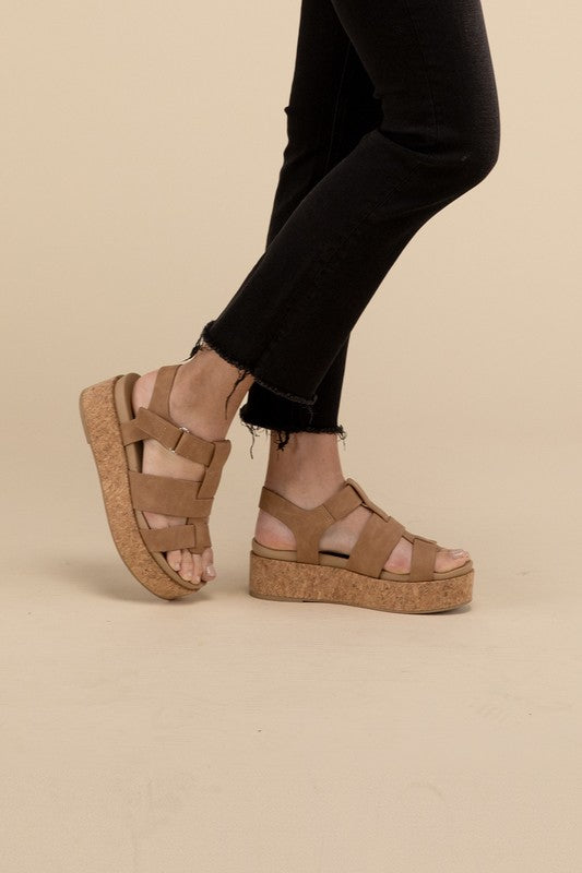 AMENDA-S Buckle Platform Sandal Wedge