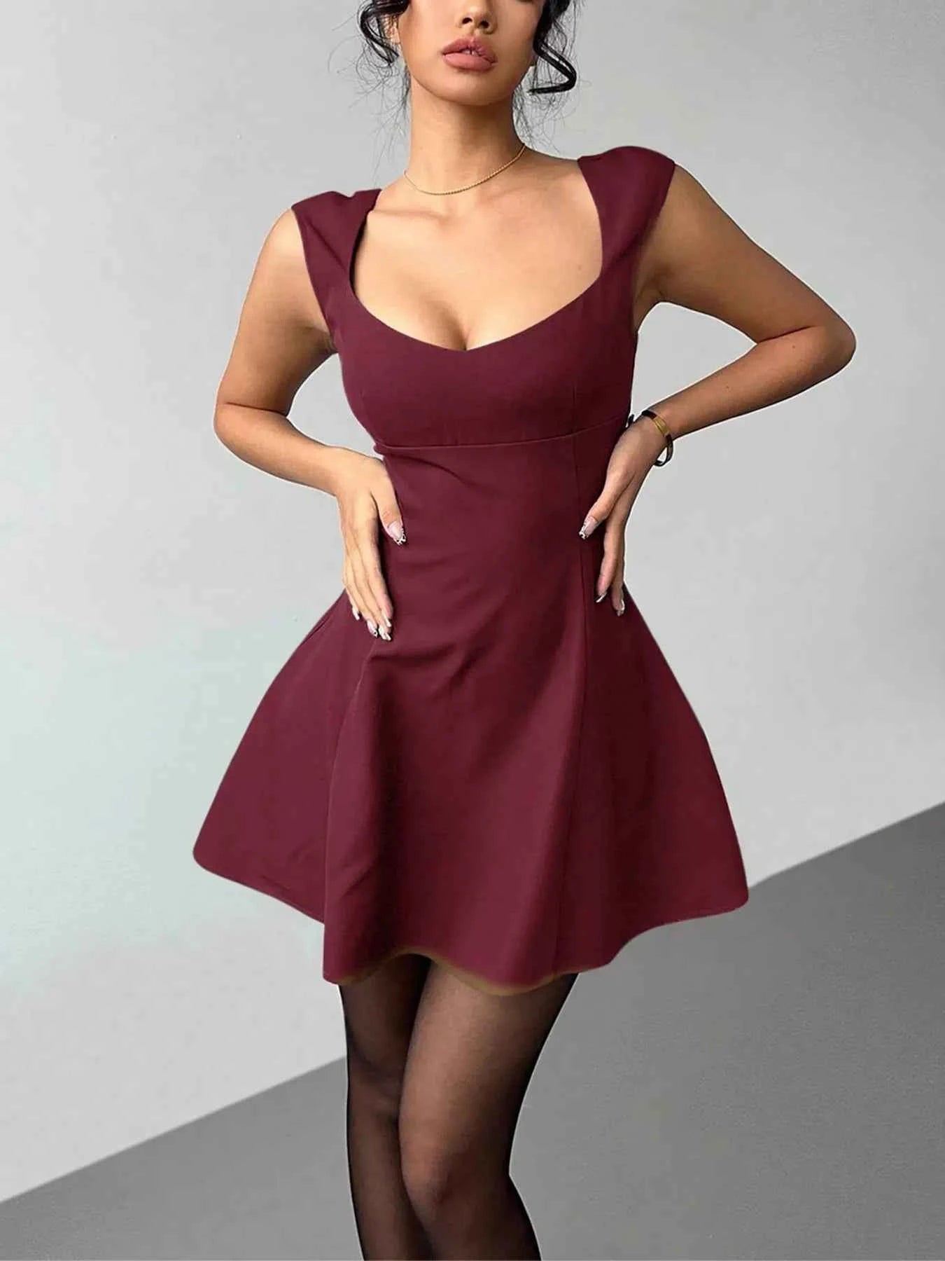 Sleeveless A-Line Mini Dress