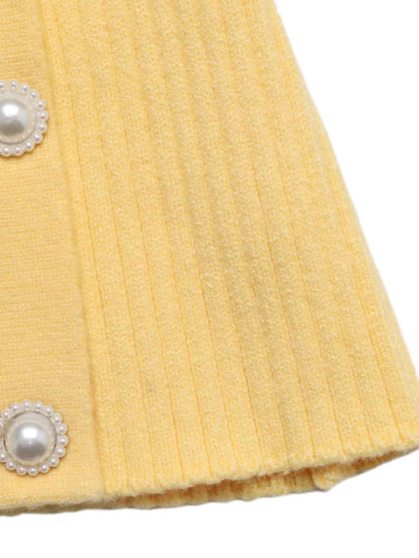 Ribbed Button-Up Cardigan - Chic Asymmetrical Style - Fashions Envy