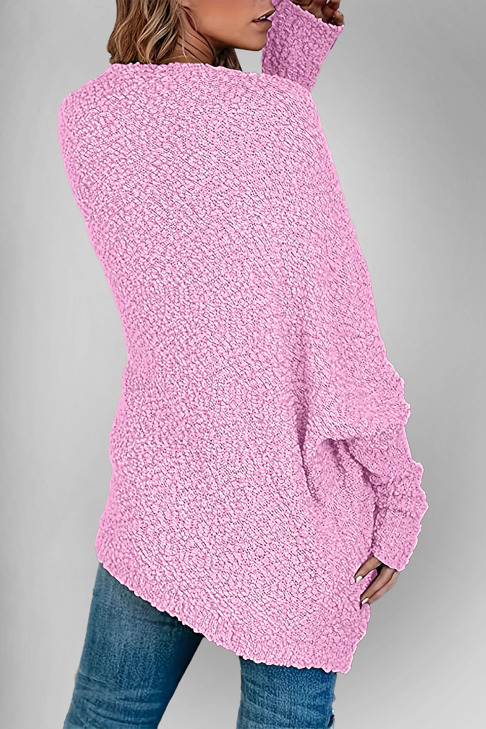 Double Take Pocketed Open Front Long Sleeve Cardigan - Fashions Envy