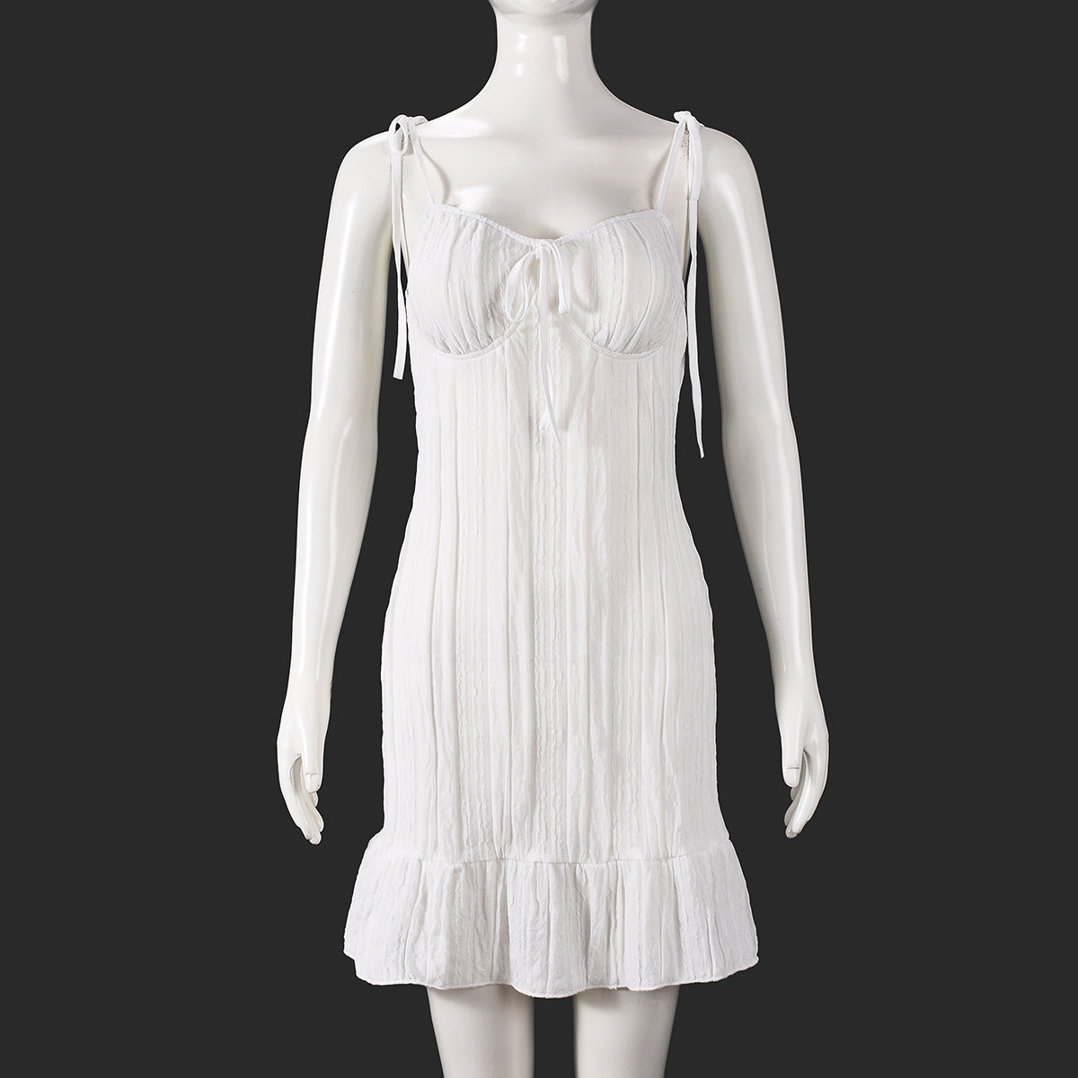 Sweetheart Neckline Mini Dress - Halter Strap Bodycon - Fashions Envy