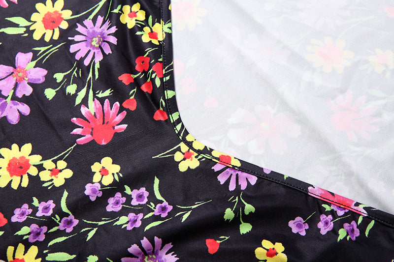 Halter Neck Backless Dress - Hollow Print Mini - Fashions Envy