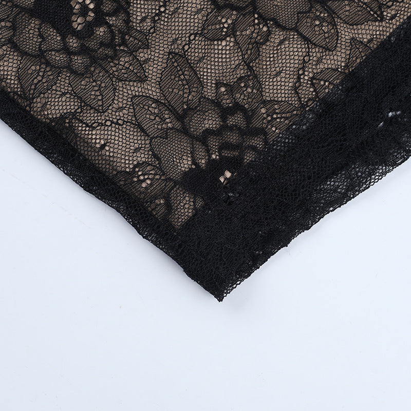 Sweetheart Neck Lace Dress - Long Sleeve Bodycon Mini - Fashions Envy