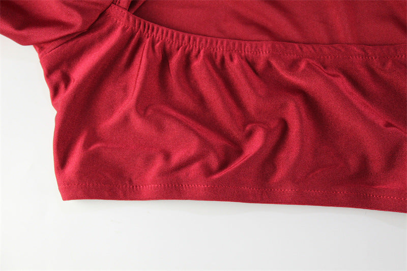 Two-Piece Skirt Set - Strapless Crop Top & Maxi Skirt