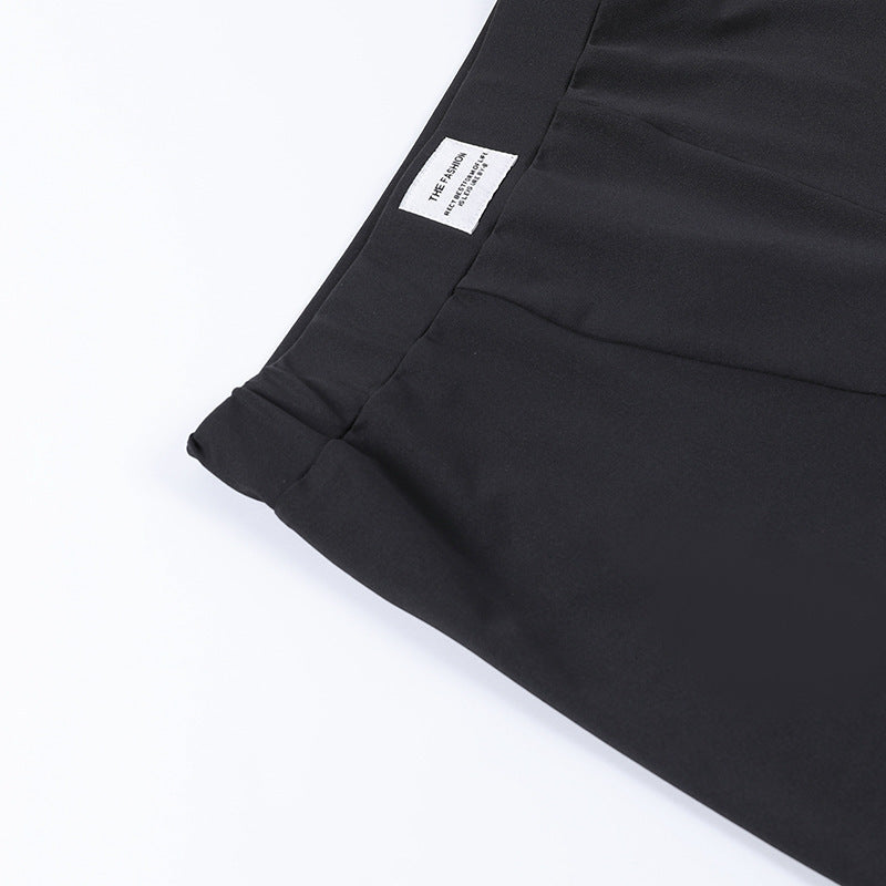 Knit Shorts Set - Long Sleeve Two-Piece Outfit