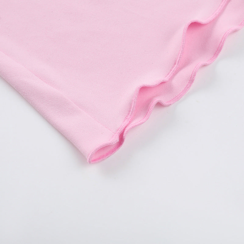 Two-Piece Skirt Set - One Shoulder Top Outfit