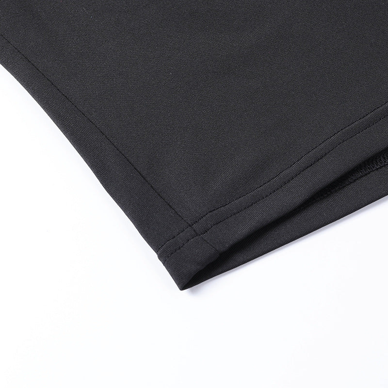 Knit Shorts Set - Long Sleeve Two-Piece Outfit