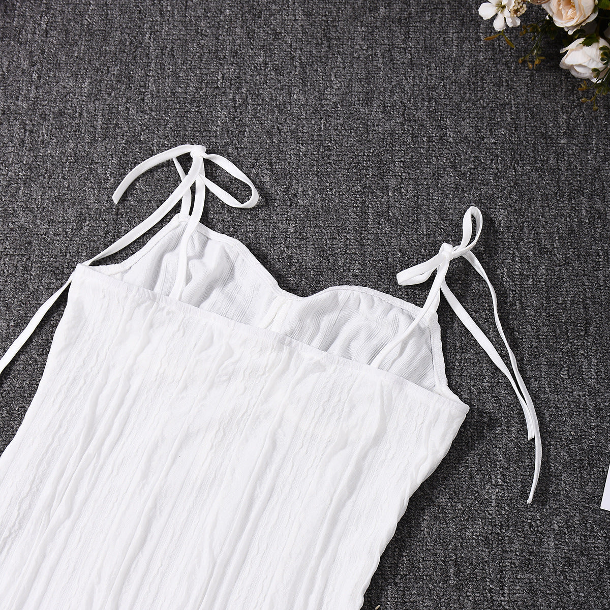 Sweetheart Neckline Mini Dress - Halter Strap Bodycon - Fashions Envy