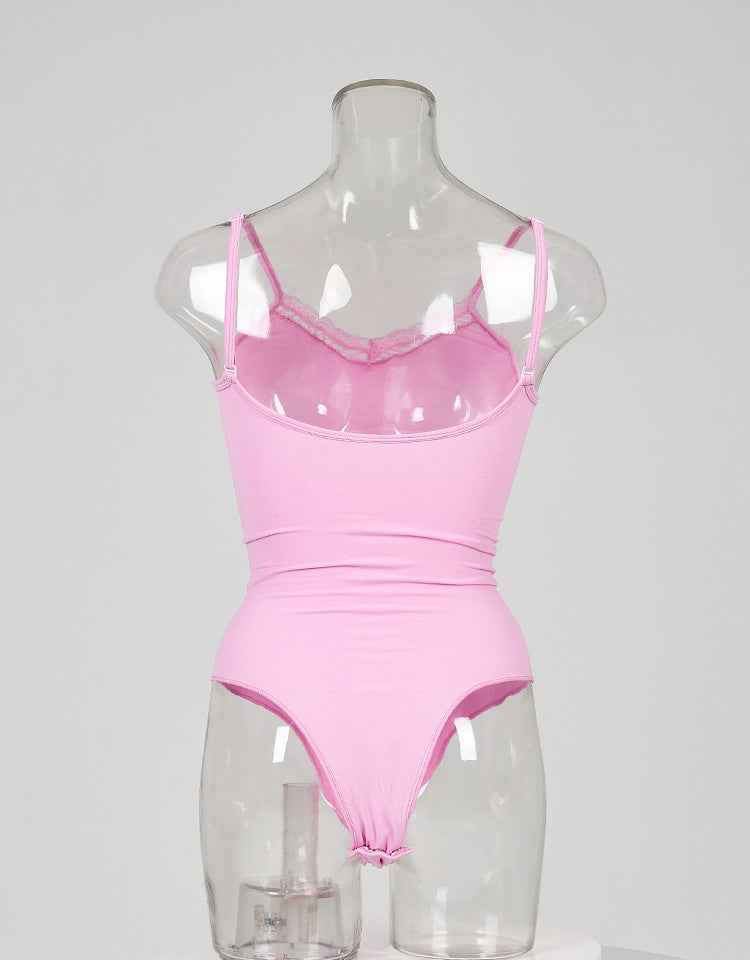 Seamless Sculpting Bodysuit - Sexy Lace Thong