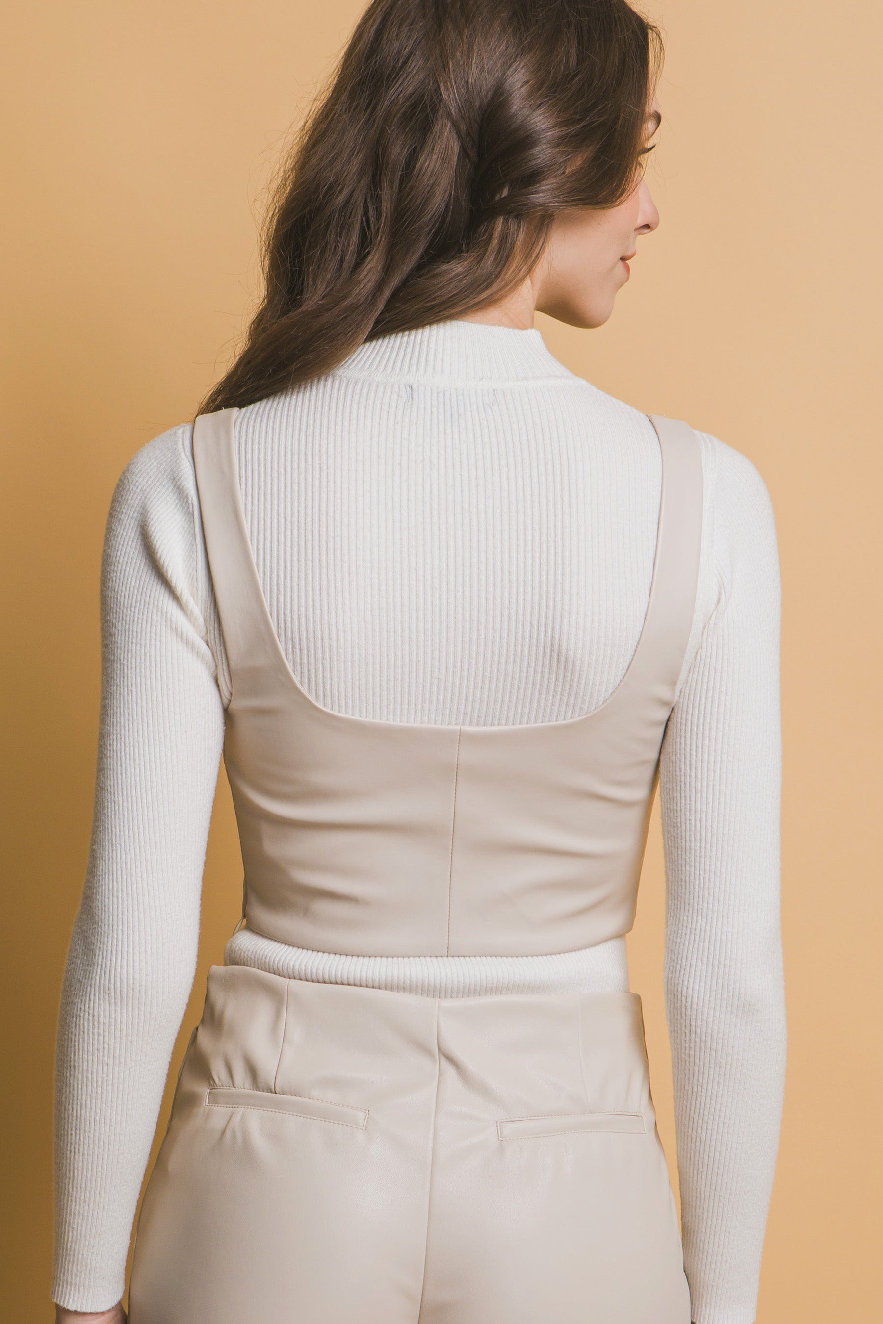 Faux Leather Corset Inspired Top