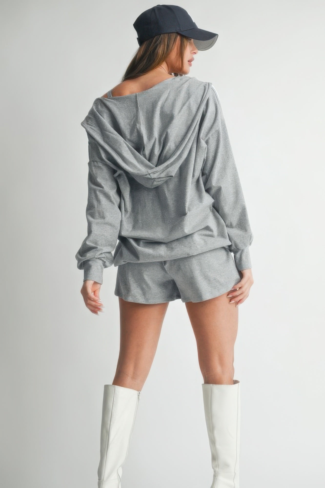 Soft Cotton 3Pc Crop Top Sweater Set