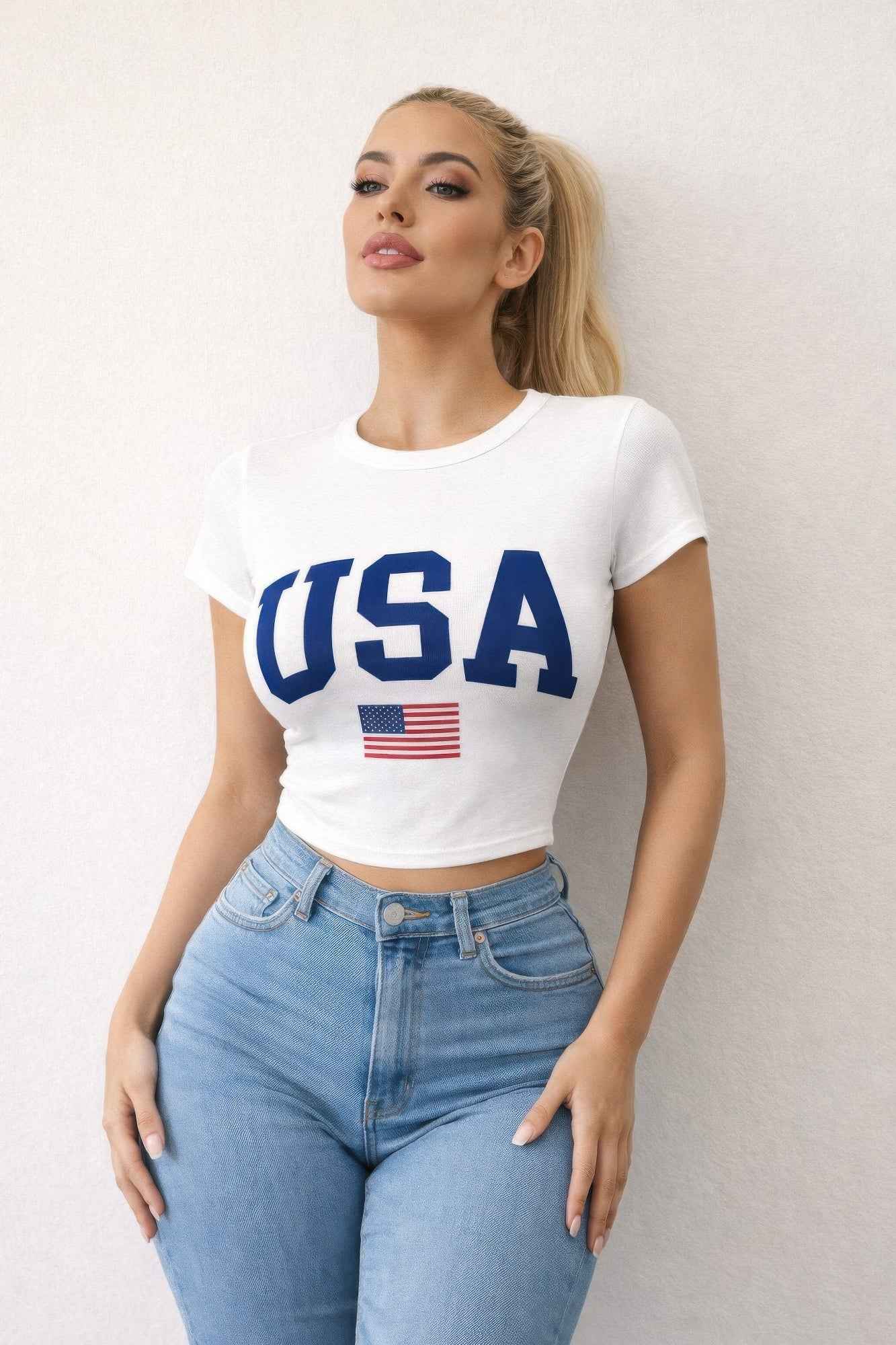 Usa Graphic Fitted T-shirt