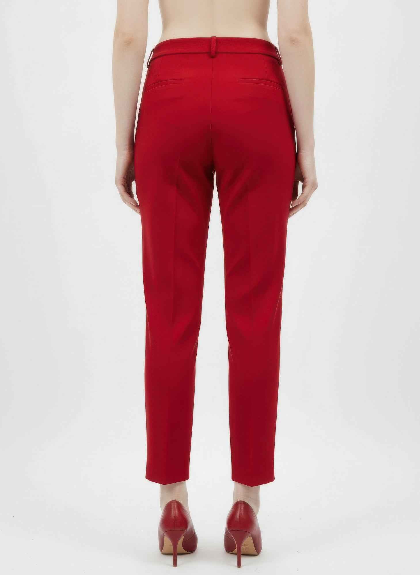 Zac & Rachel Slim Ankle Pants - Ruffle Pocket Detail