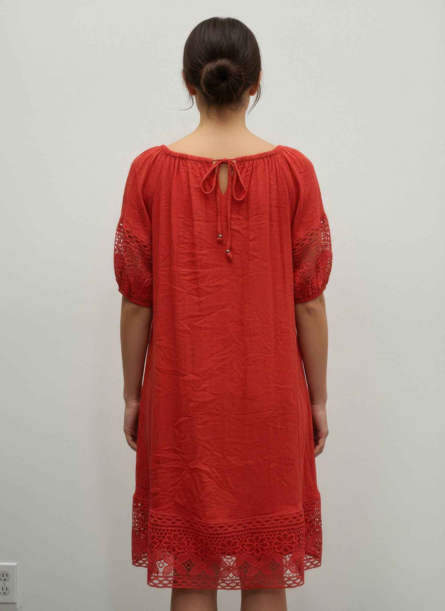 Mlle Gabrielle Solid Short Sleeve Dress