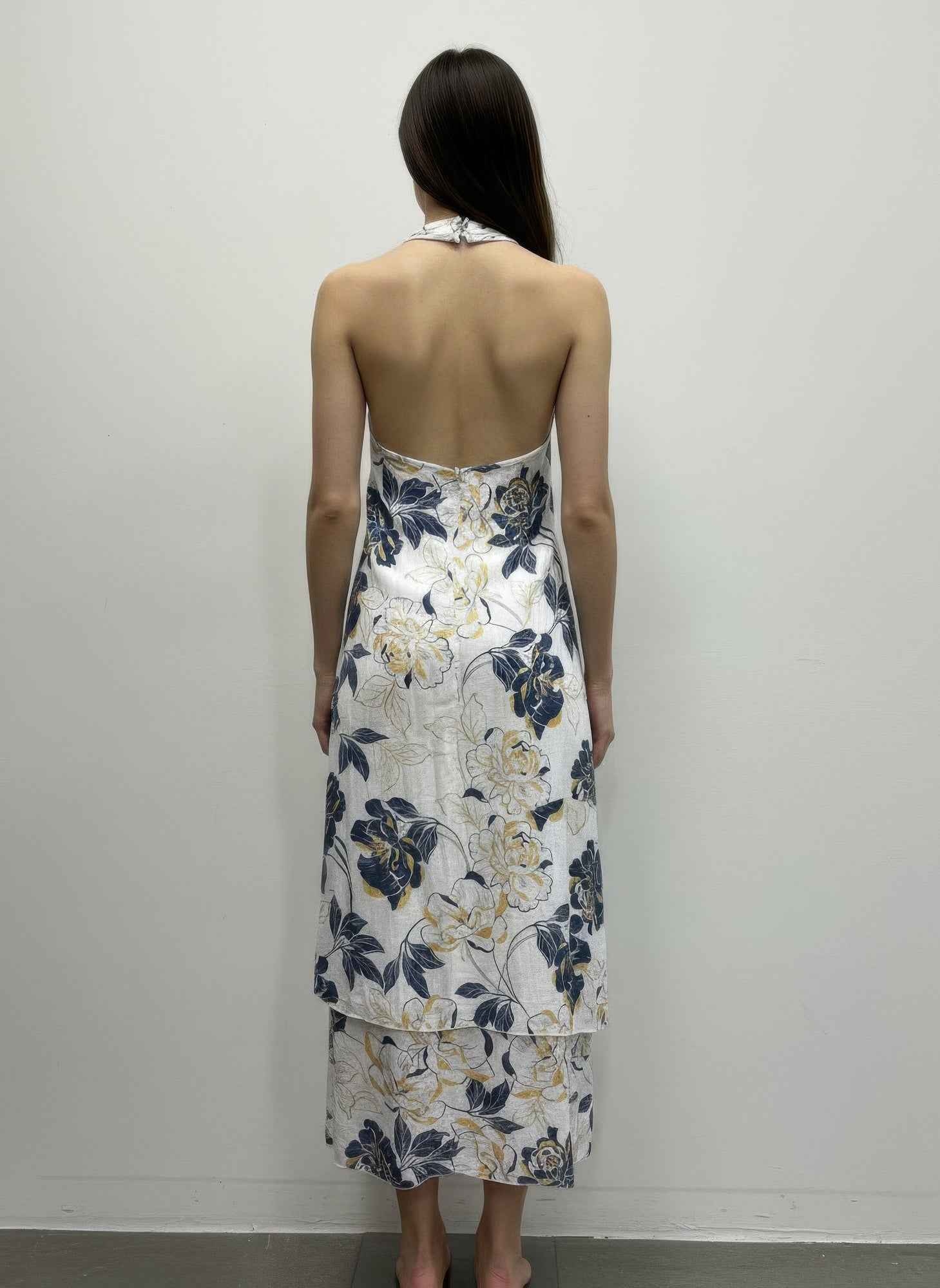 Floral Sleeveless Midi Dress