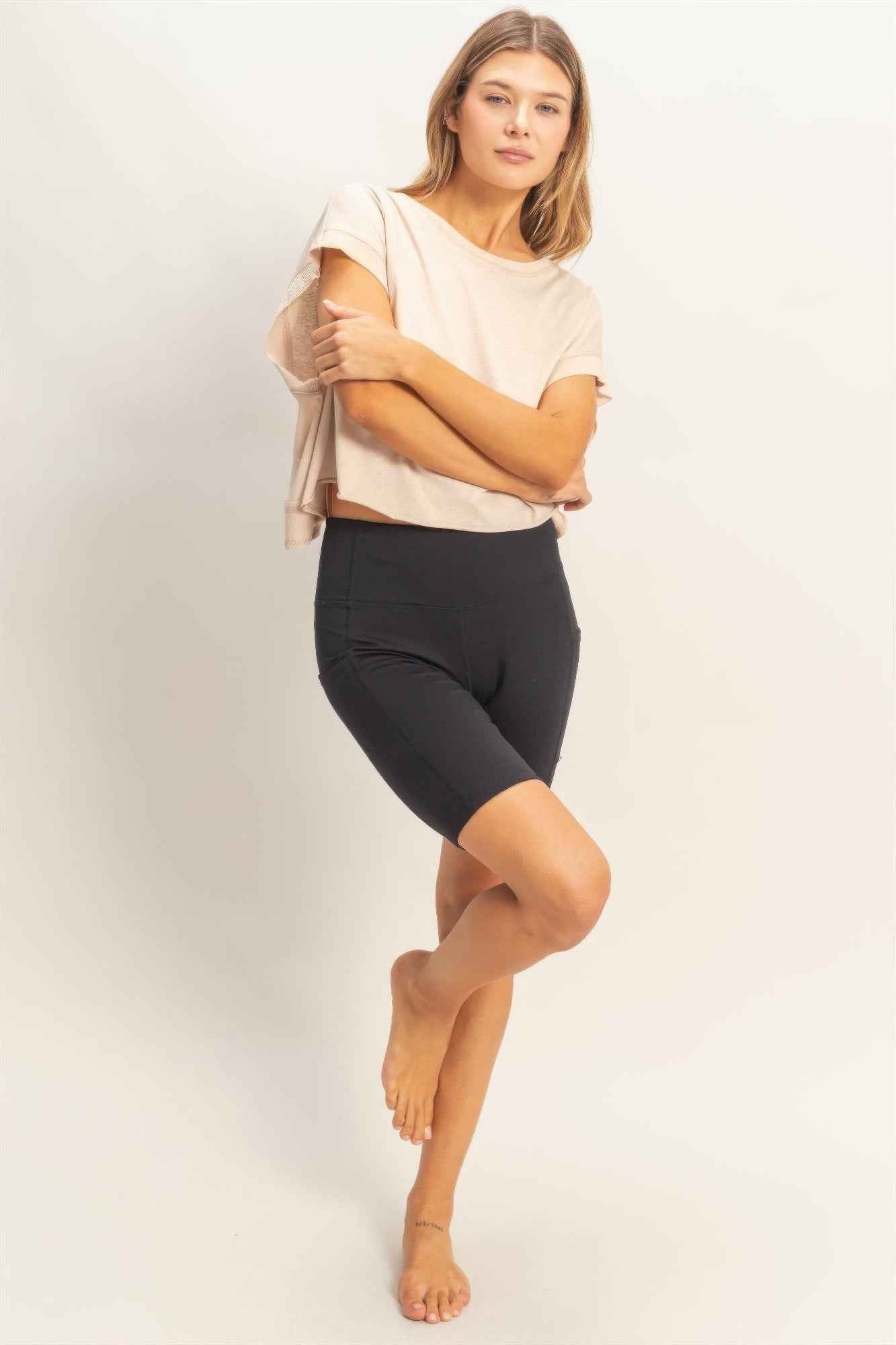 Boxy Crew Neck T-shirt - Relaxed Fit Top