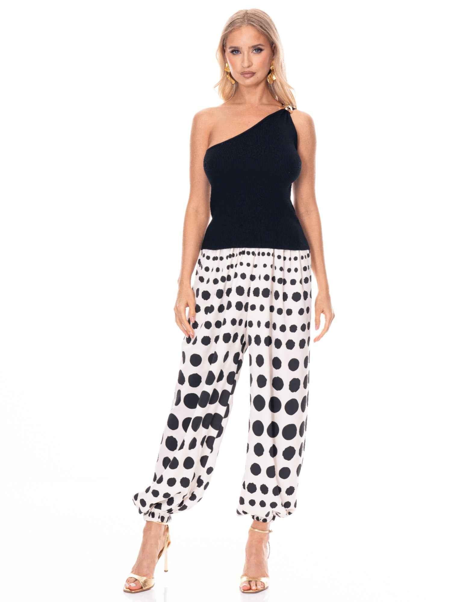 Asymmetric One Shoulder Top - Fitted Minimalist Style