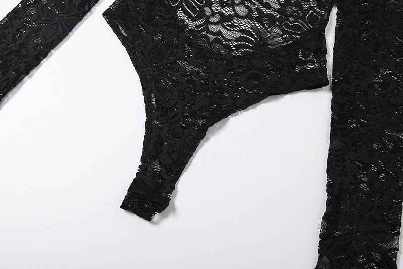 Sexy Lace Hot Girl Outfit Set - Bodysuit and Pants