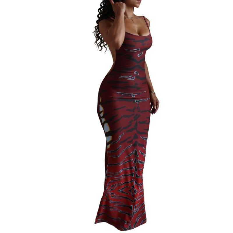 Sexy Backless Bodycon Dress - Sleeveless Low Neck