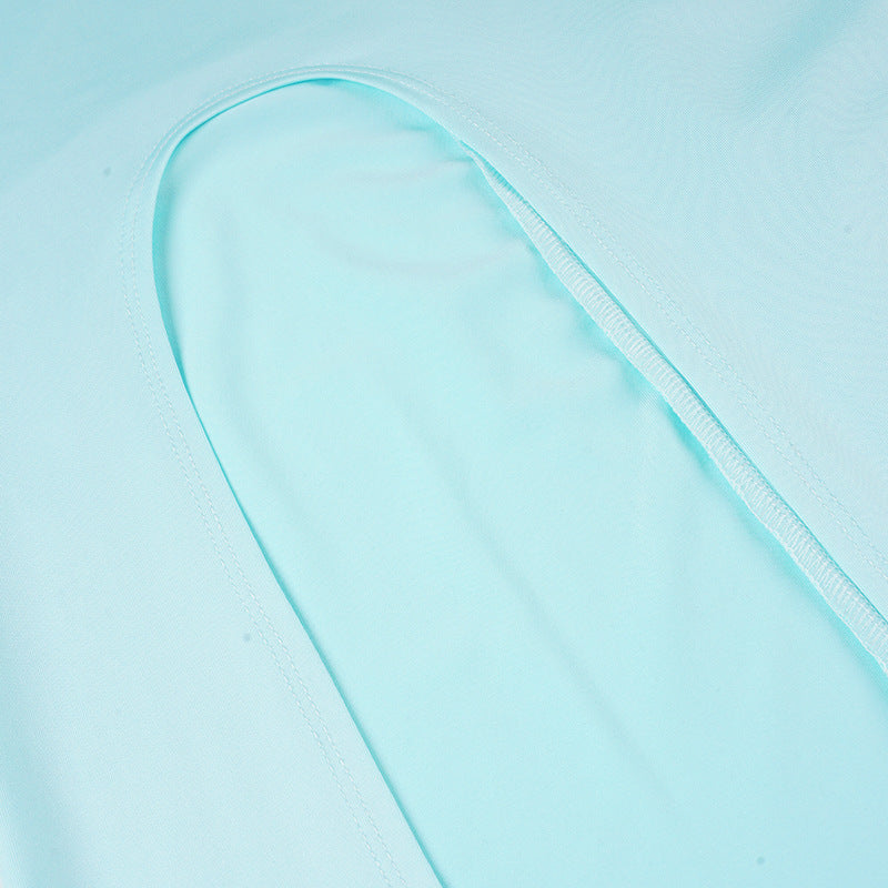 Backless Party Dress - Bow Detail Split Maxi Gown