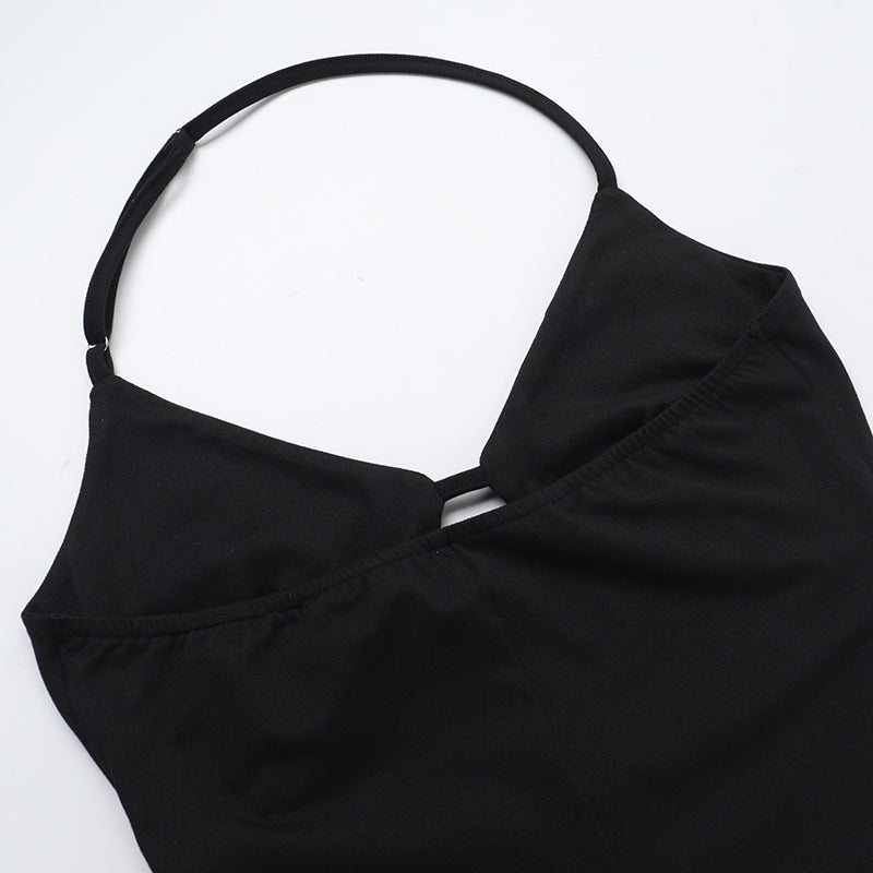 Halter Jumpsuit - Casual Cutout Sleeveless Slim Fit