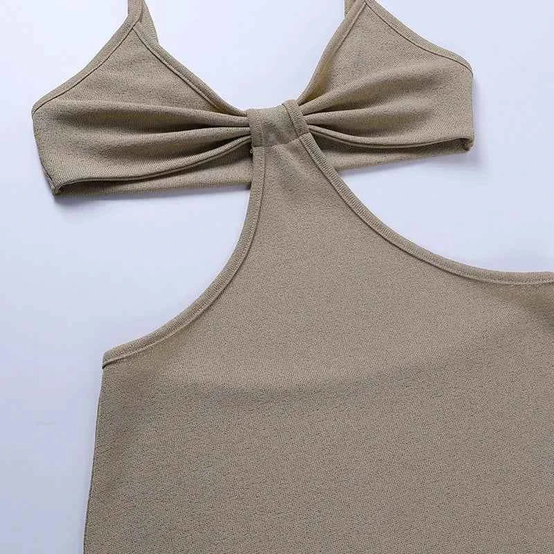 Cut Out Backless Knit Maxi Dress - Bodycon Vacation Style