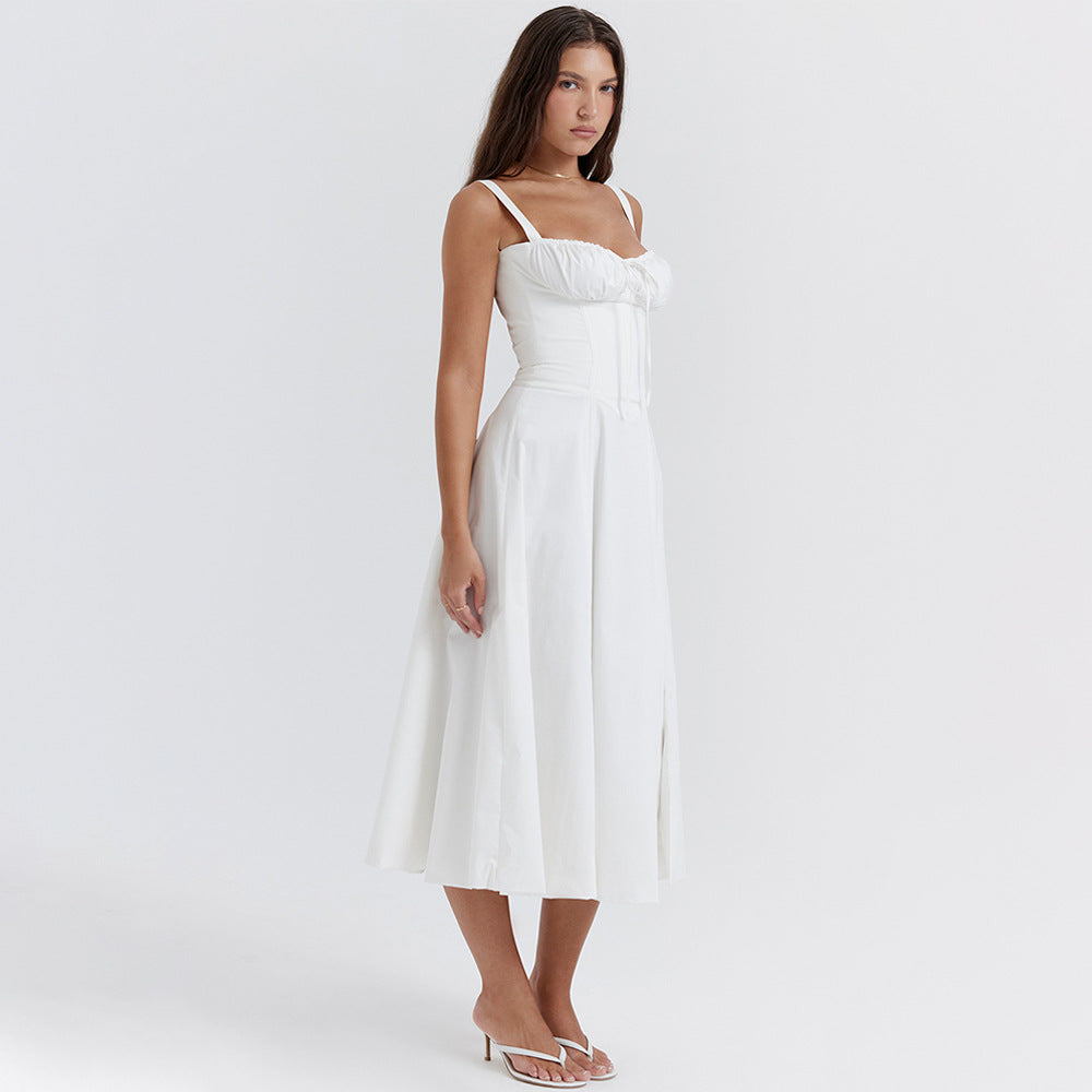 Backless Sundress - Camisole Midi Vacation