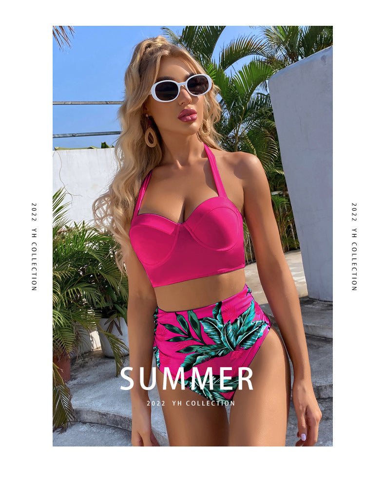 High Waist Bikini Set - Underwire Support Sculpting Two Piece