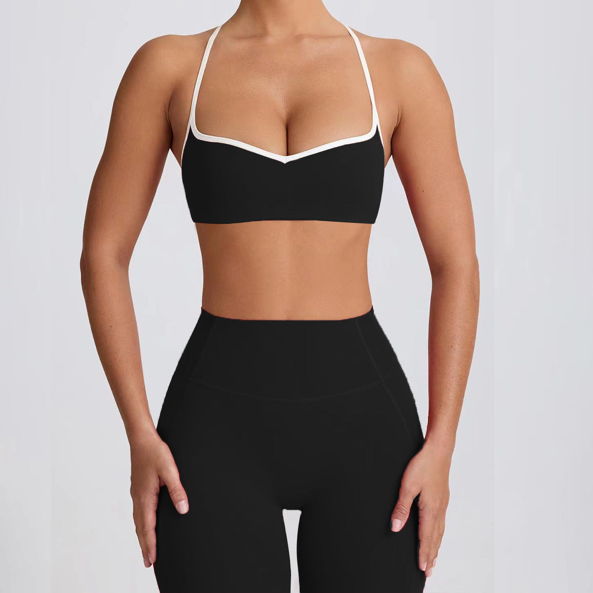 Yoga Activewear Set - Sports Bra Cropped Leggings