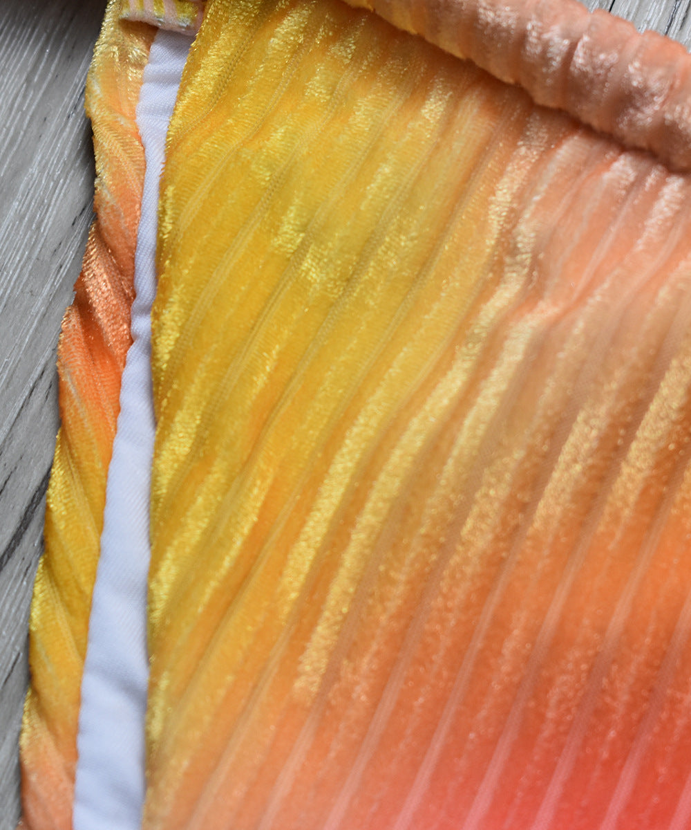 Gradient Bikini Set - Triangle Tie Top Side Tie