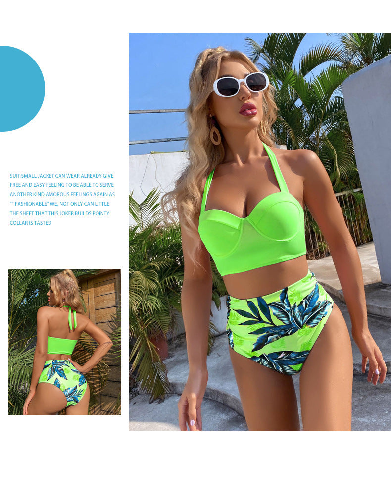 High Waist Bikini Set - Underwire Support Sculpting Two Piece