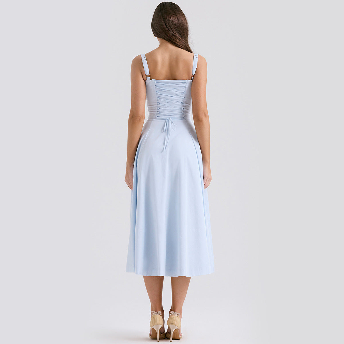 Backless Sundress - Camisole Midi Vacation