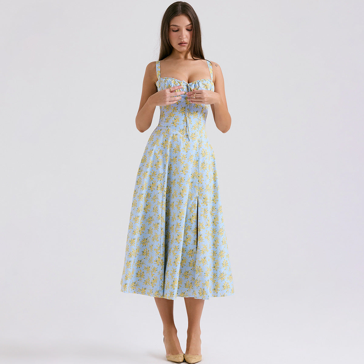 Backless Sundress - Camisole Midi Vacation