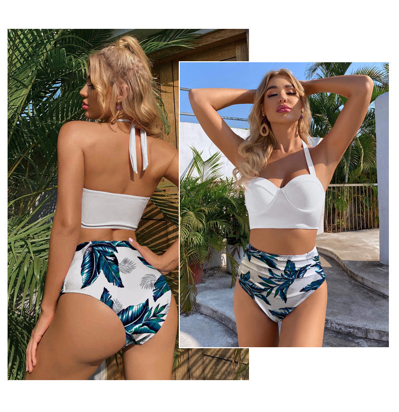 High Waist Bikini Set - Underwire Support Sculpting Two Piece