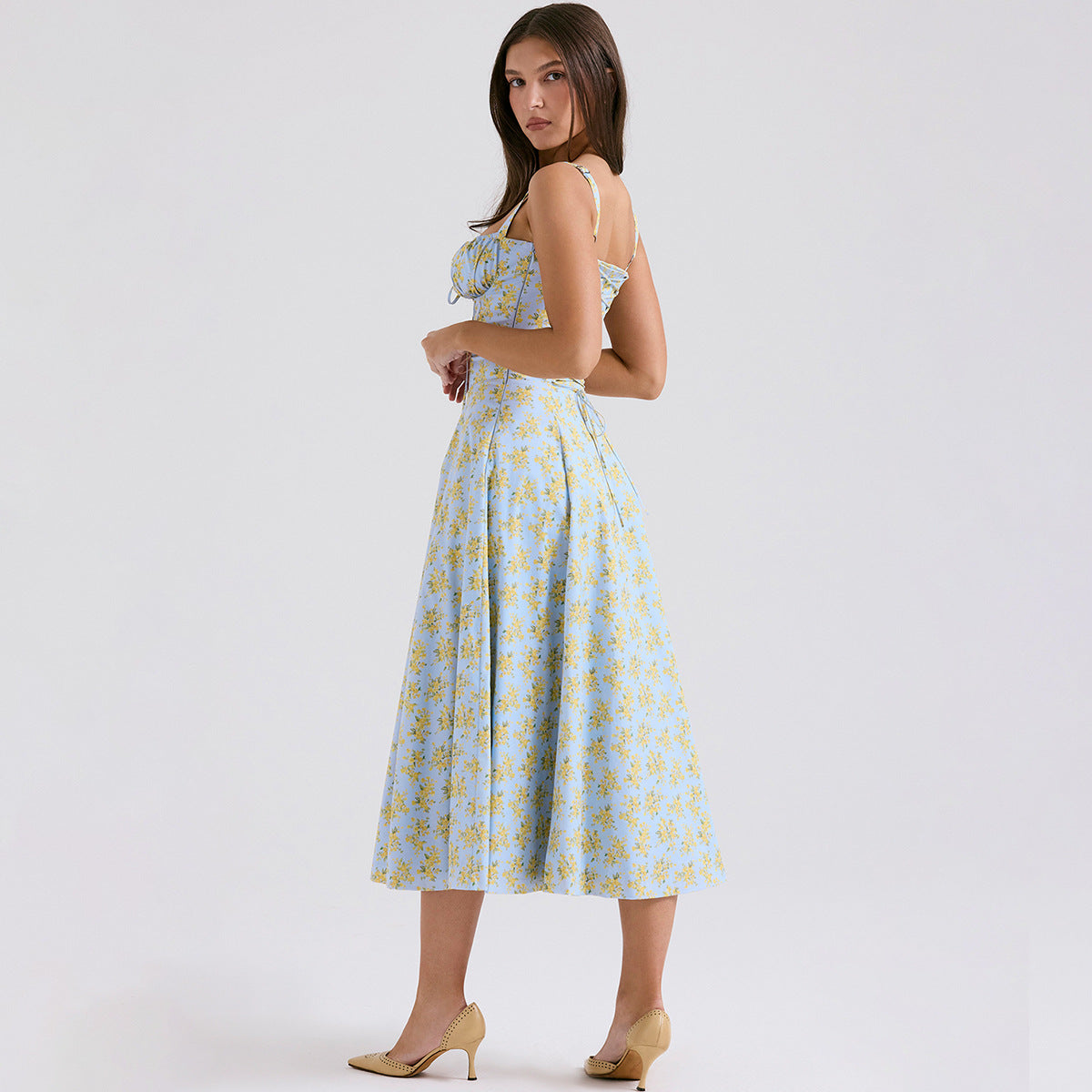 Backless Sundress - Camisole Midi Vacation