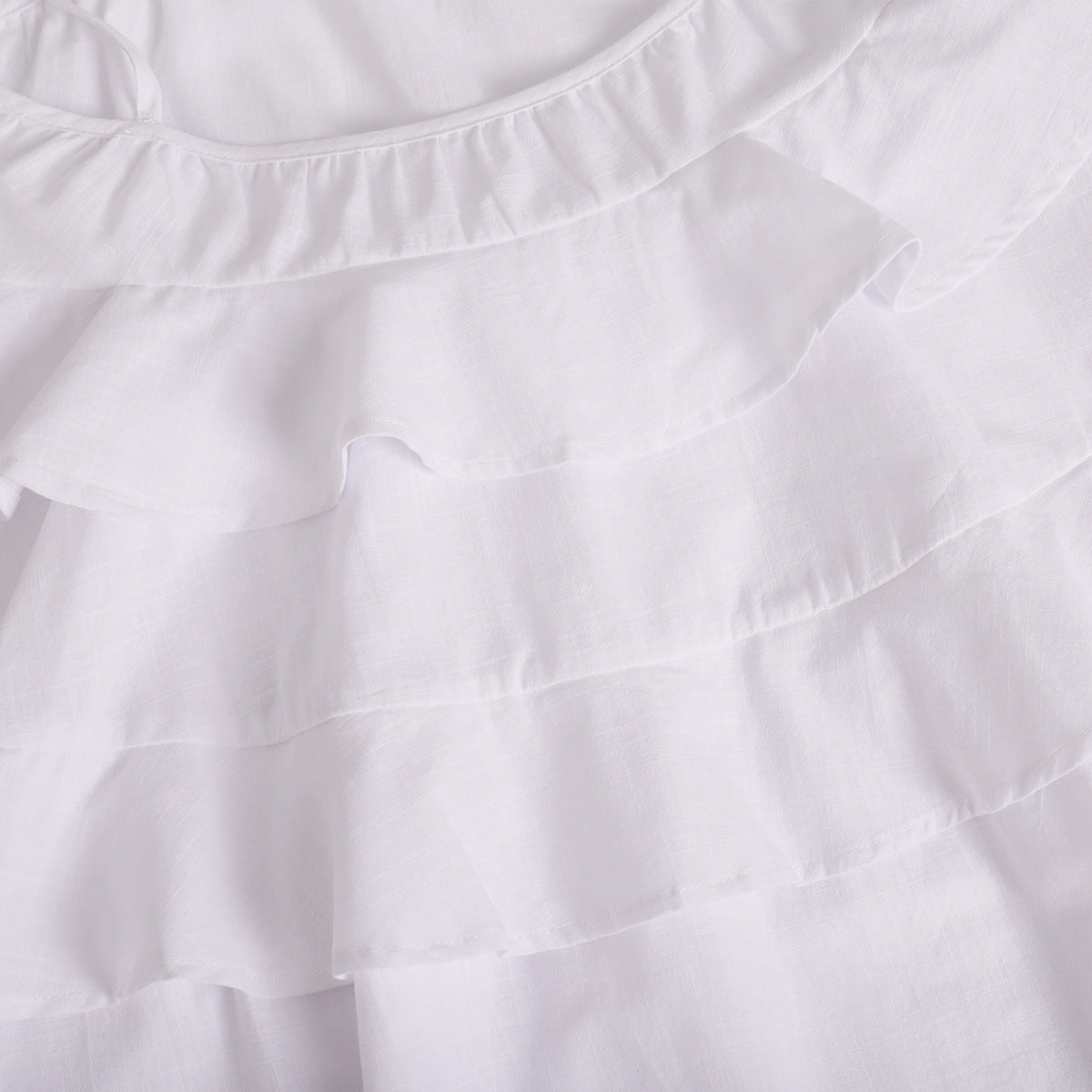 Summer Multi-layer Ruffled Mini Dress - Backless Adjustable Camisole