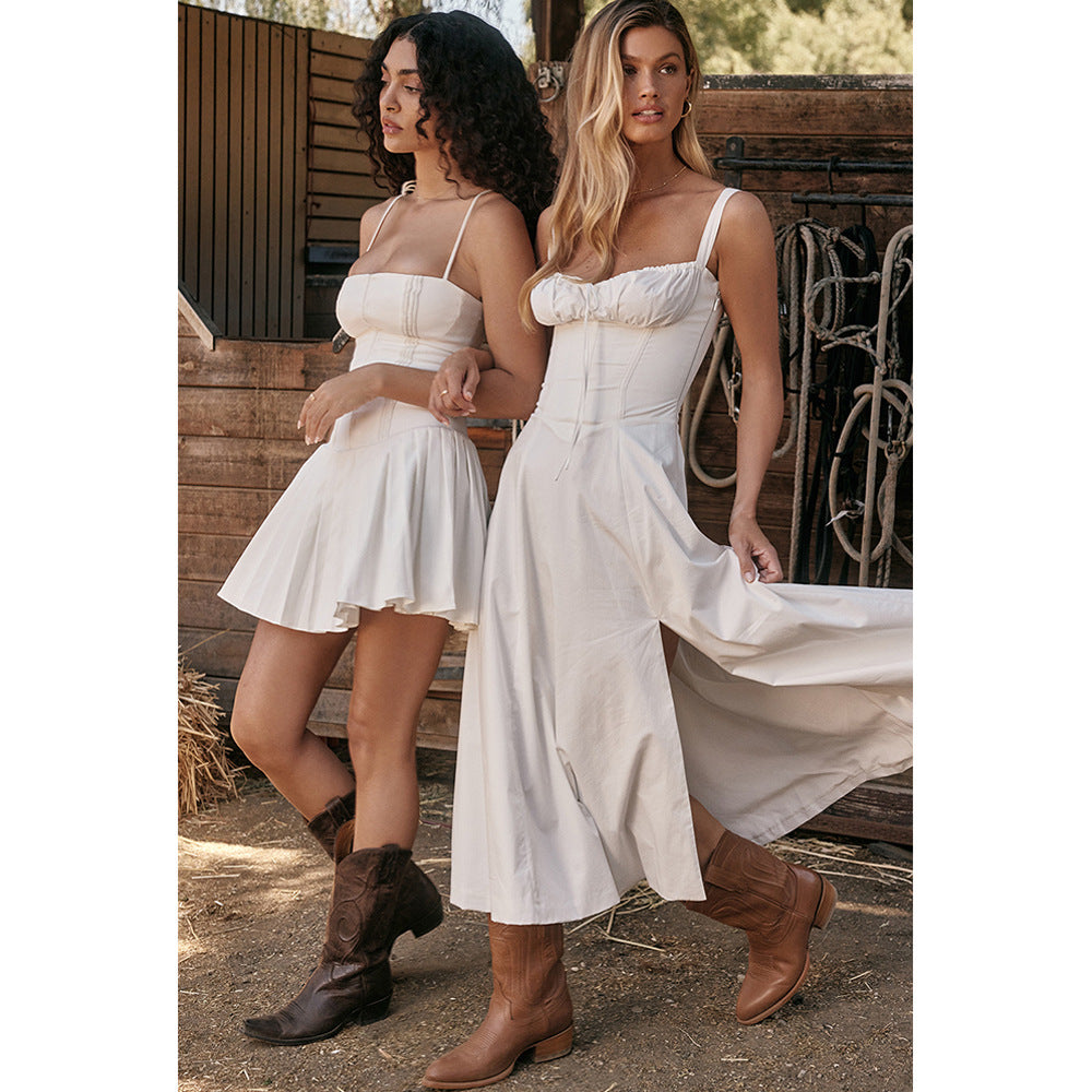 Backless Sundress - Camisole Midi Vacation