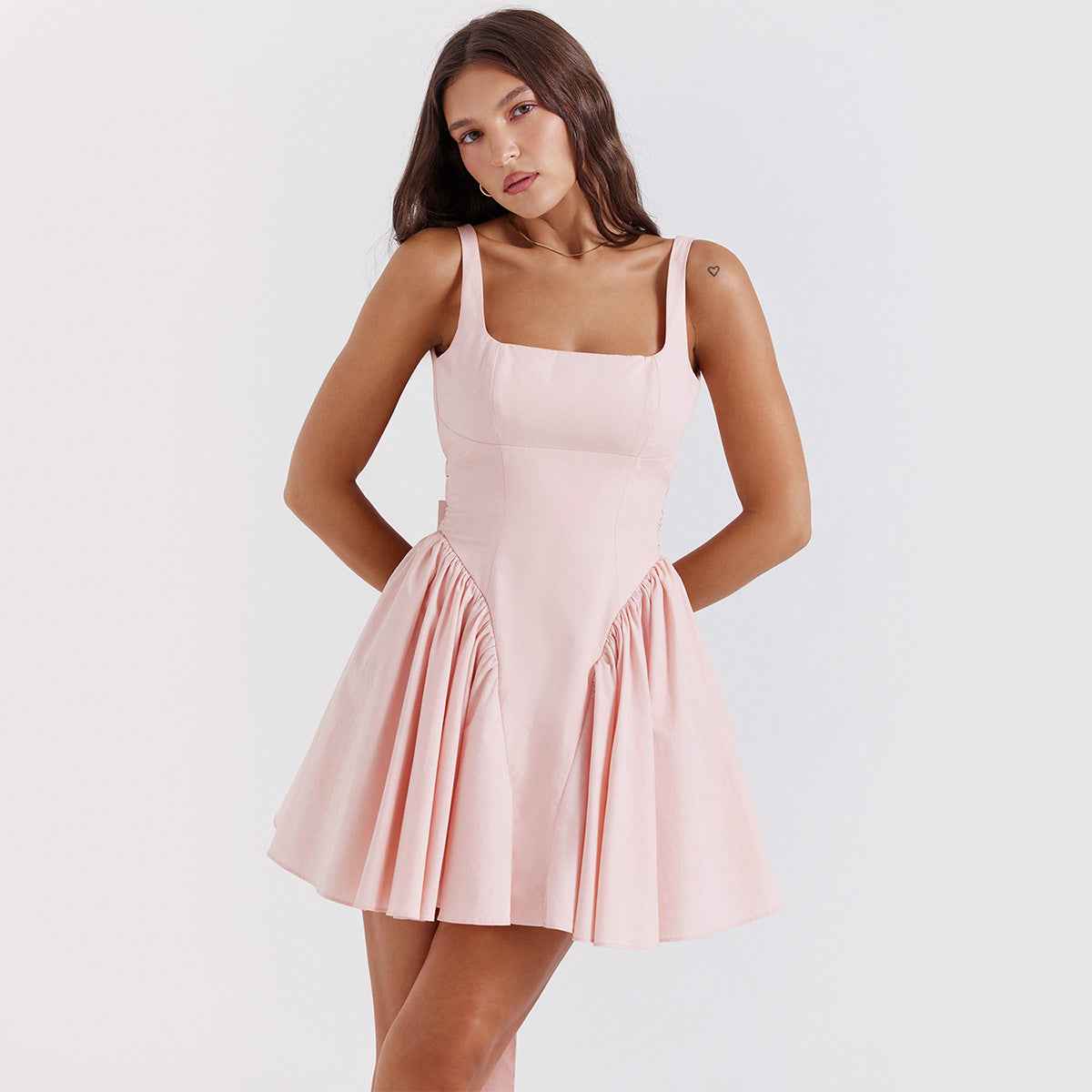Halter Mini Dress - Butterfly Bow Back Romantic Style