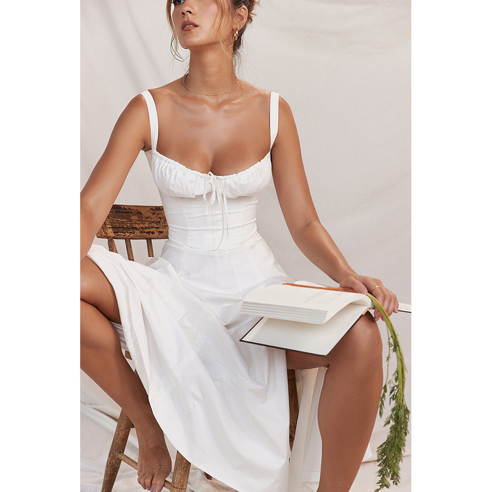 Backless Sundress - Camisole Midi Vacation