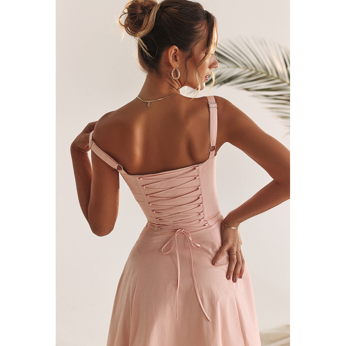 Backless Sundress - Camisole Midi Vacation