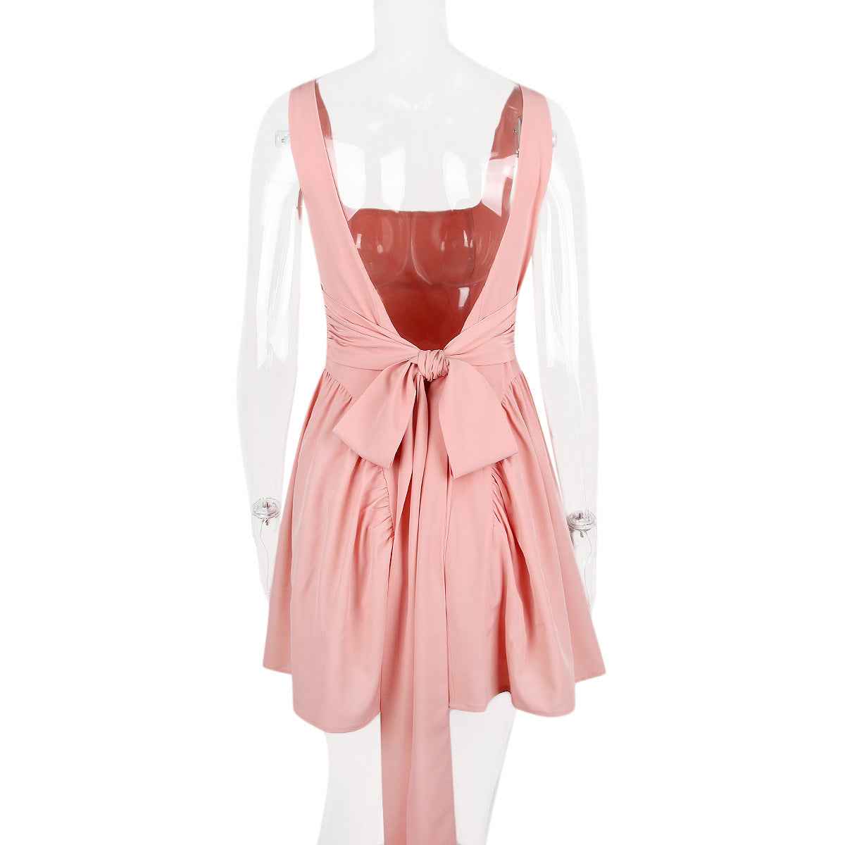 Halter Mini Dress - Butterfly Bow Back Romantic Style