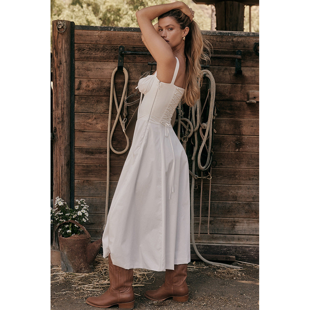 Backless Sundress - Camisole Midi Vacation