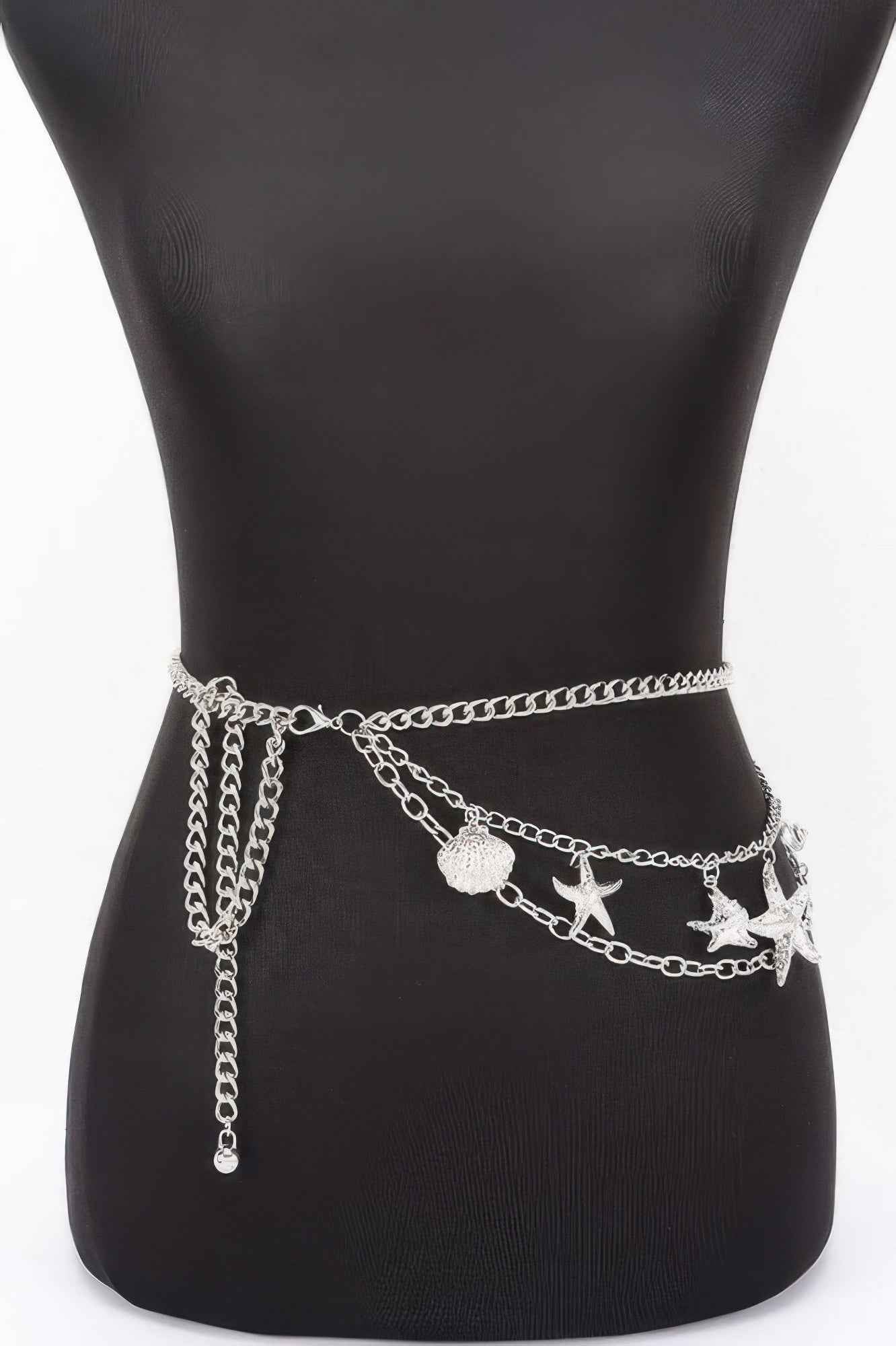 Seashell Starfish Layered Chain Belt