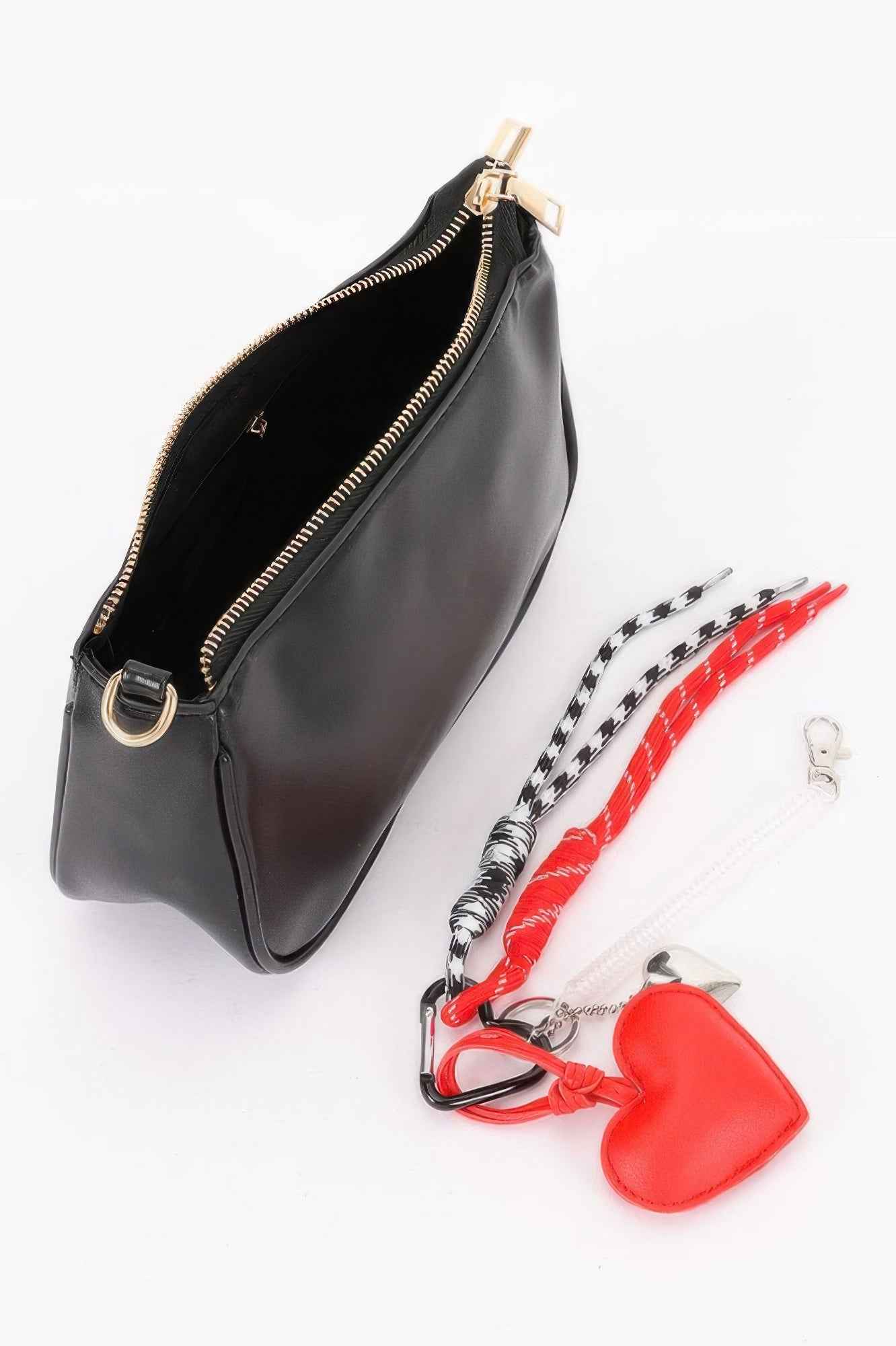 Decorative Charm Accent Shoulder Bag