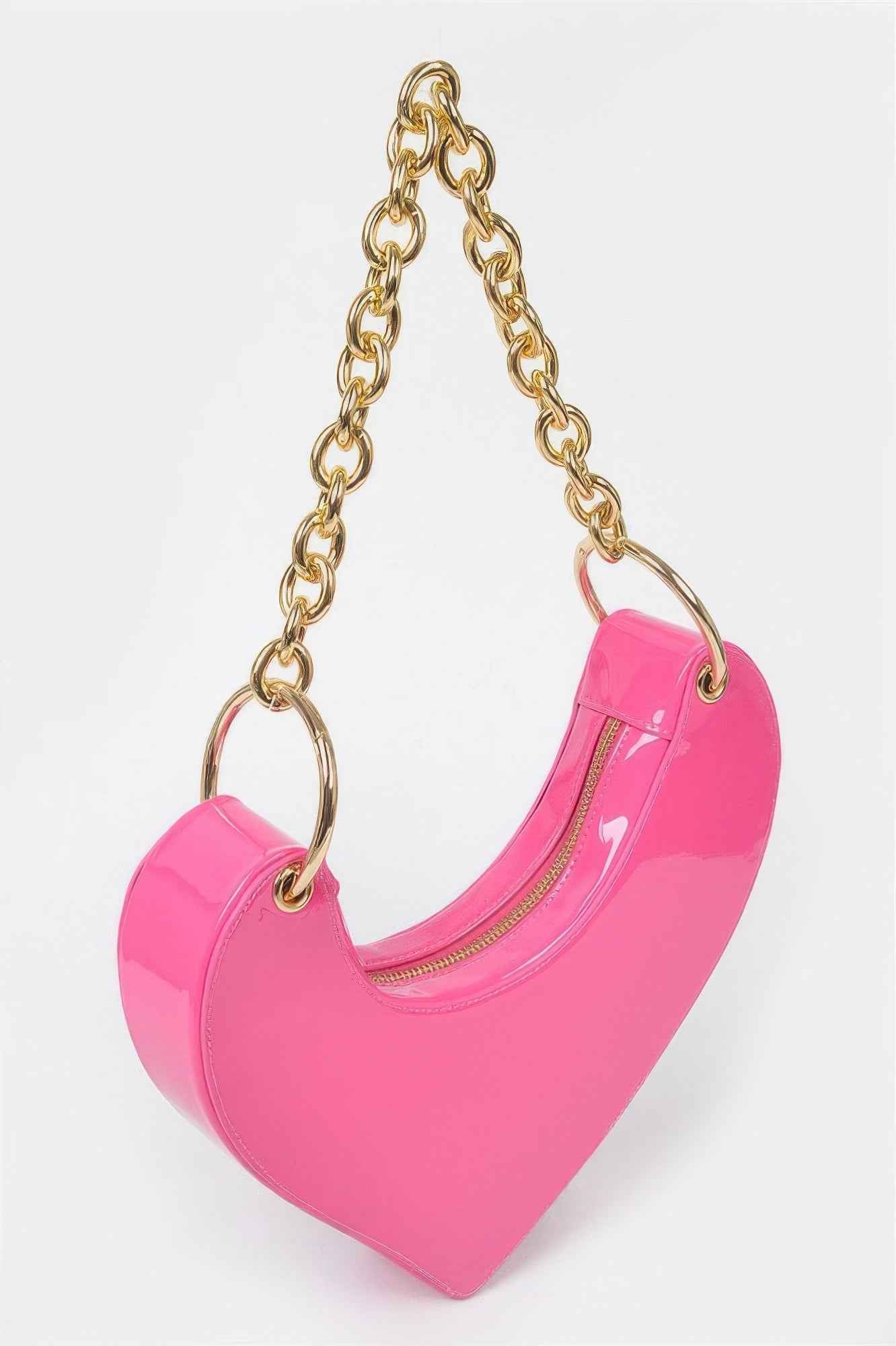 Heart Shape Handle Clutch - Oversized Statement Bag