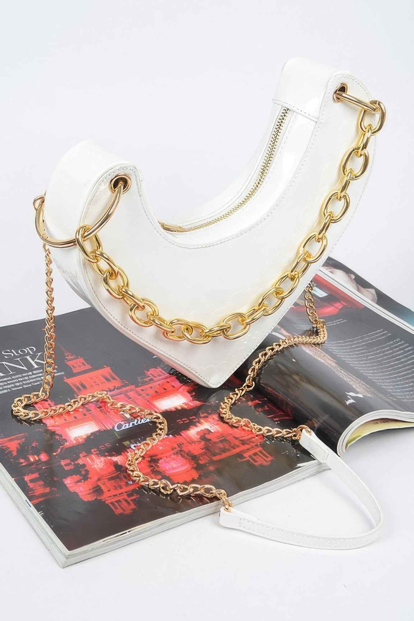 Heart Shape Handle Clutch - Oversized Statement Bag