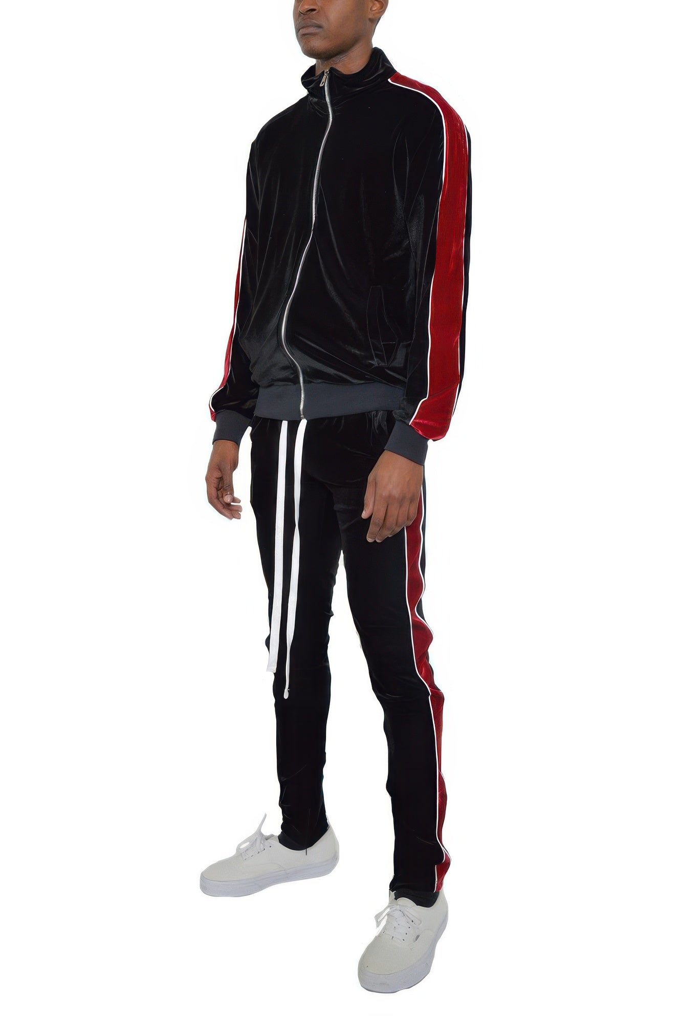Men's Tracksuit Set - Velour Jacket and Pants - Fashions Envy