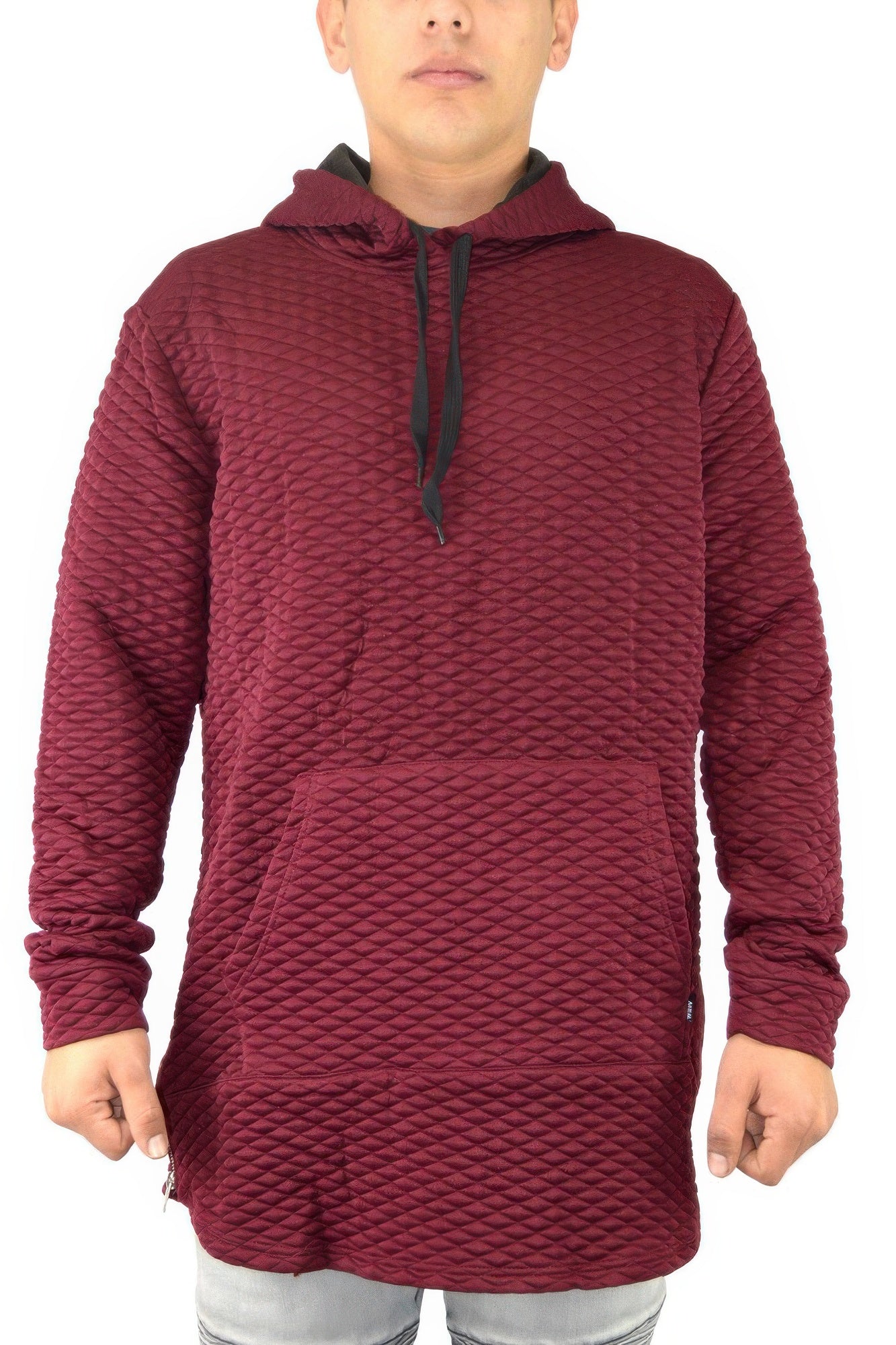 Pullover Hoodie - Quilted Drop Shoulder Men's Casual - Fashions Envy