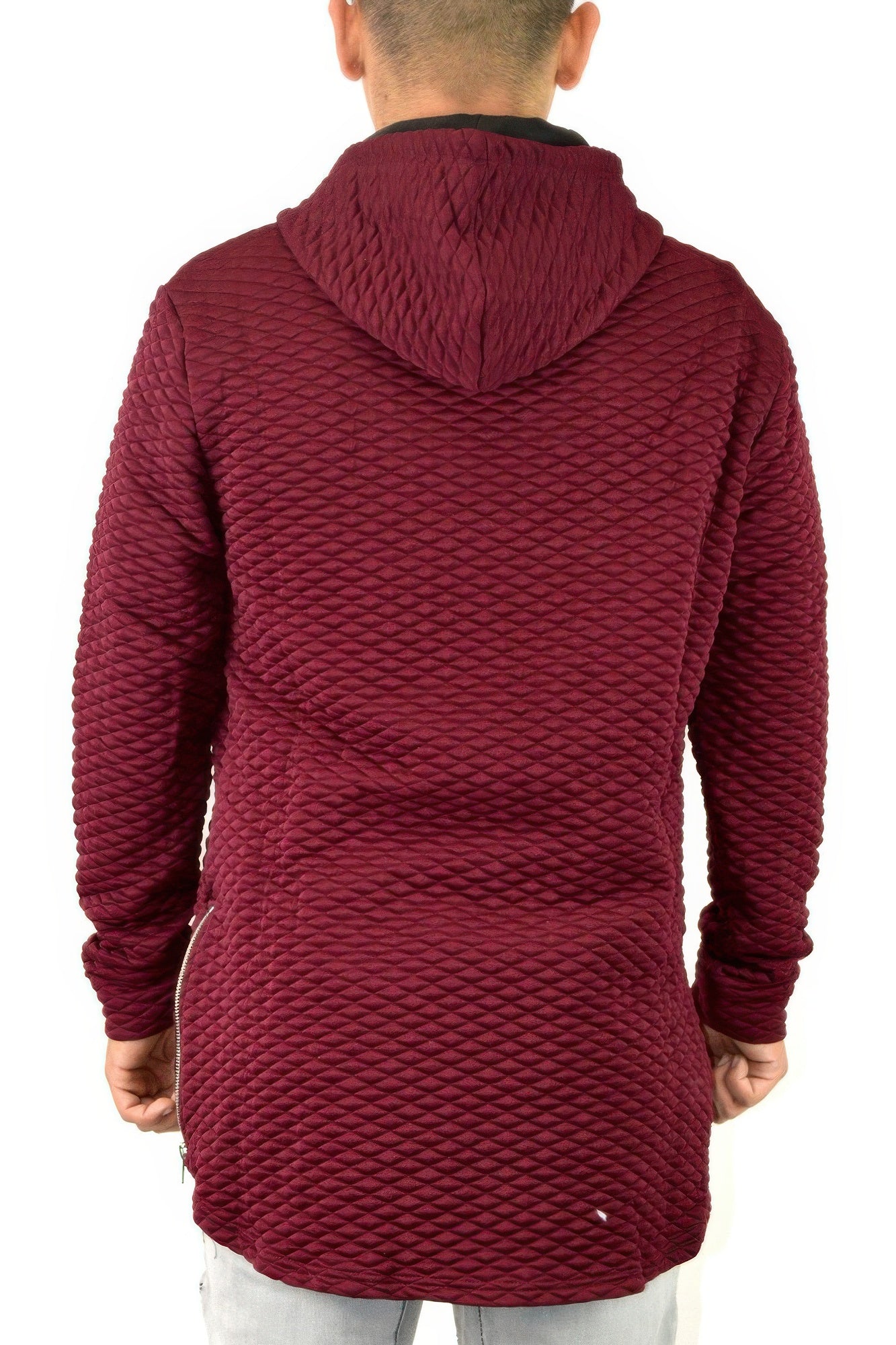 Pullover Hoodie - Quilted Drop Shoulder Men's Casual - Fashions Envy